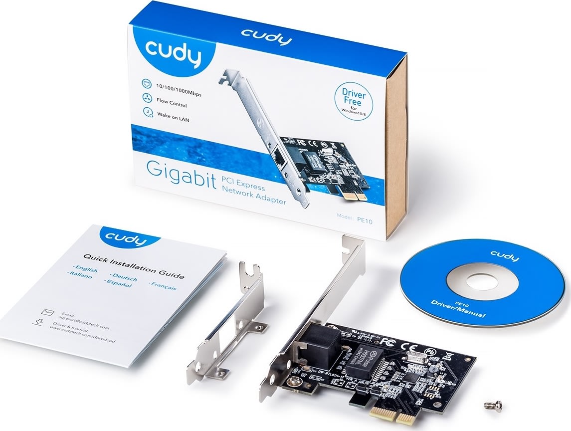 CUDY Adapter PCI-E PE10, Gigabit 1P