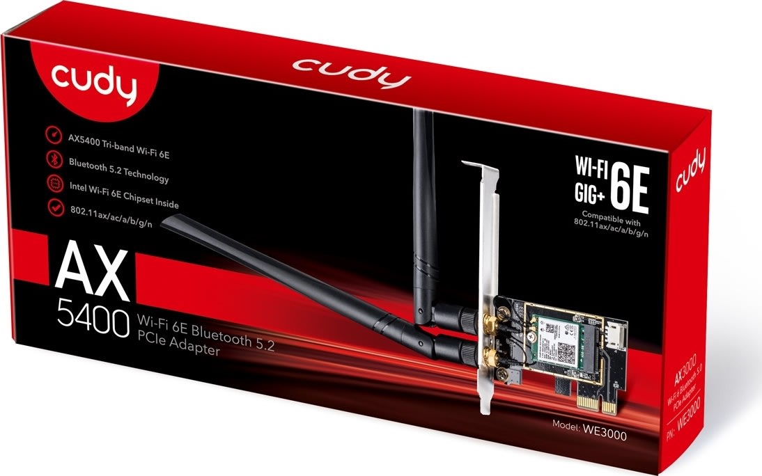 CUDY Adapter PCI-E WE3000, WF6, 1P
