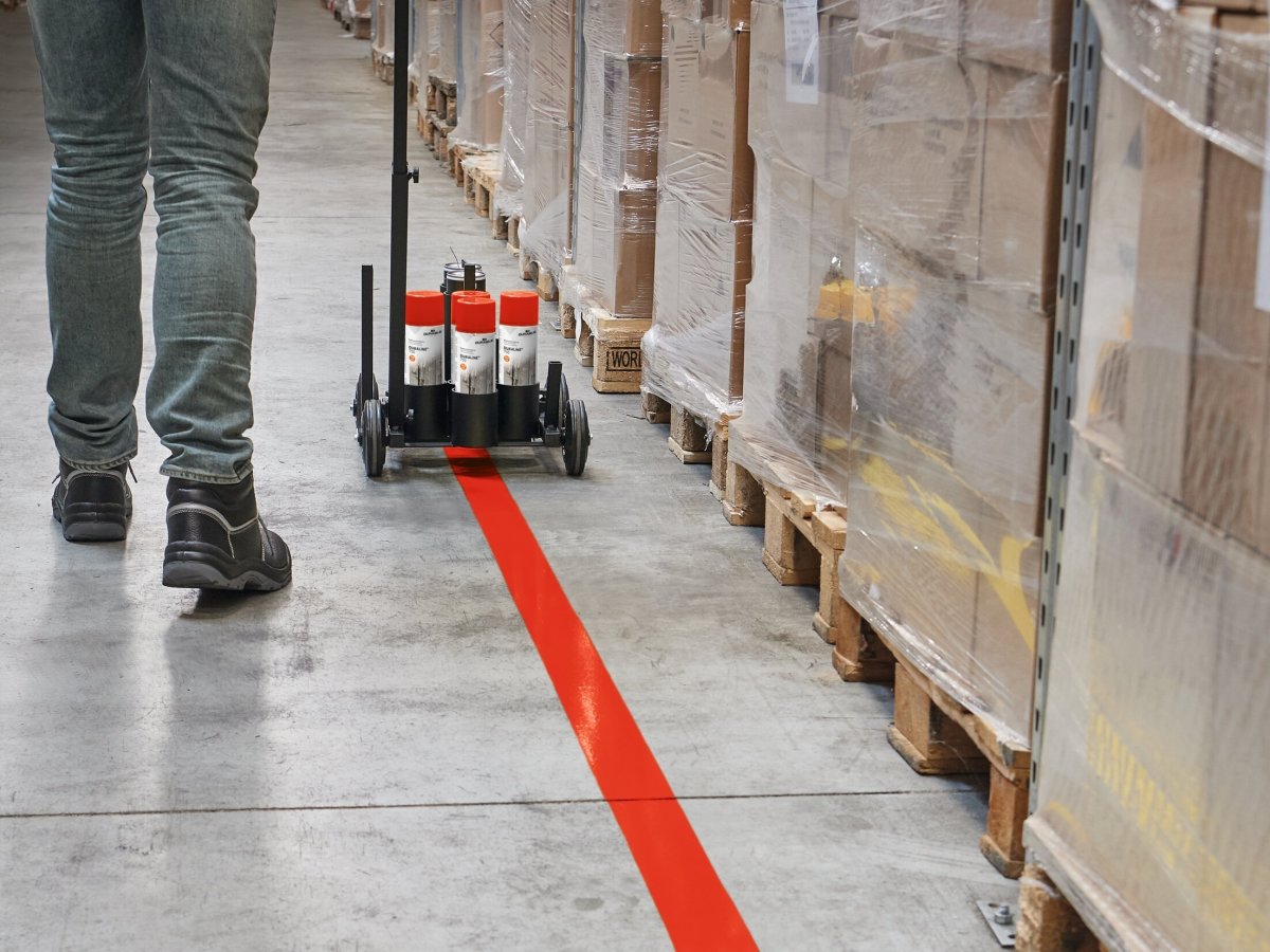 Duraline golvmarkeringsfärg, 750ml, röd