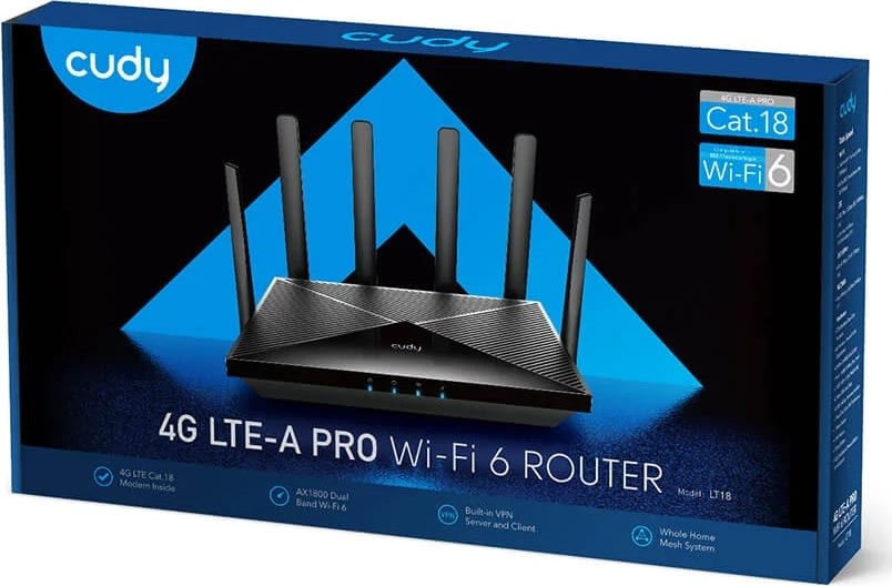 CUDY 4G Router LT18, WF6, Gigabit, 2x SIM