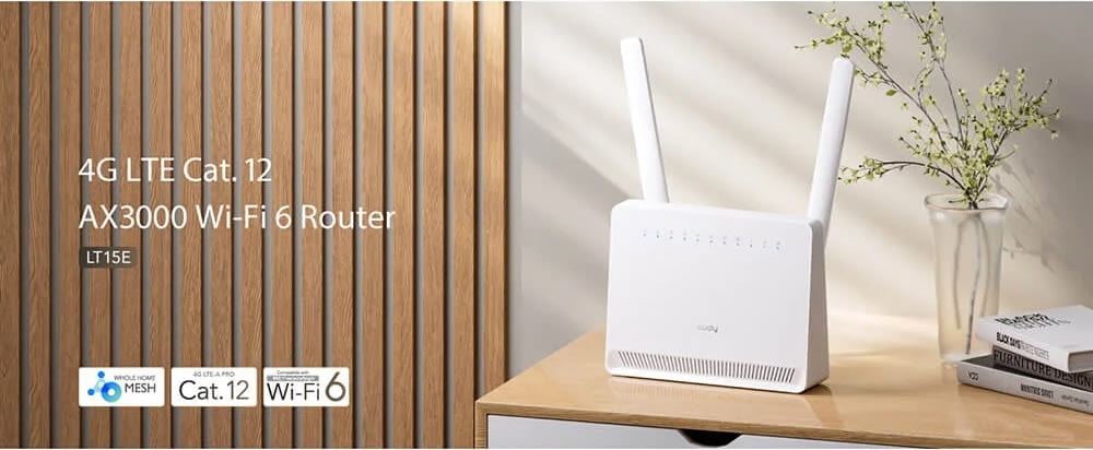 CUDY 4G Router LT15E Cat 12 AX3000 Gigabit