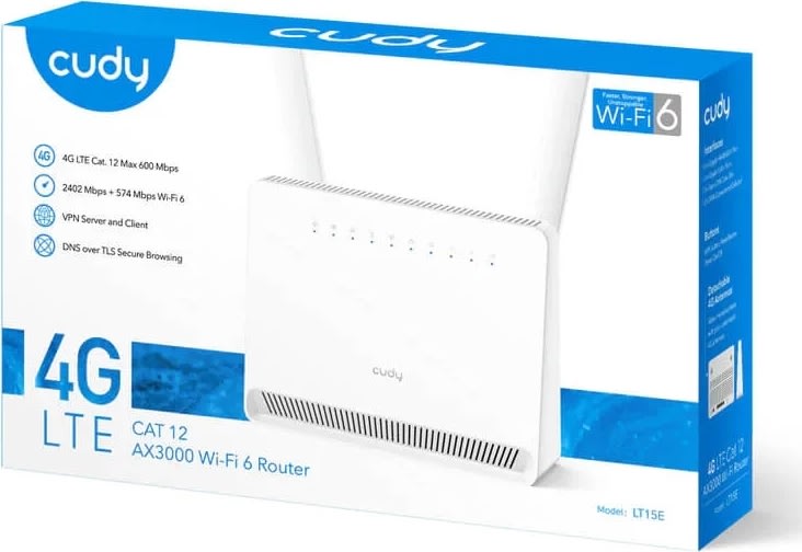CUDY 4G Router LT15E Cat 12 AX3000 Gigabit