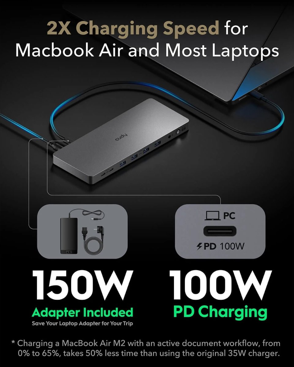 CUDY Dockningsstation CS700 10Gbps USB-C Dual 4K