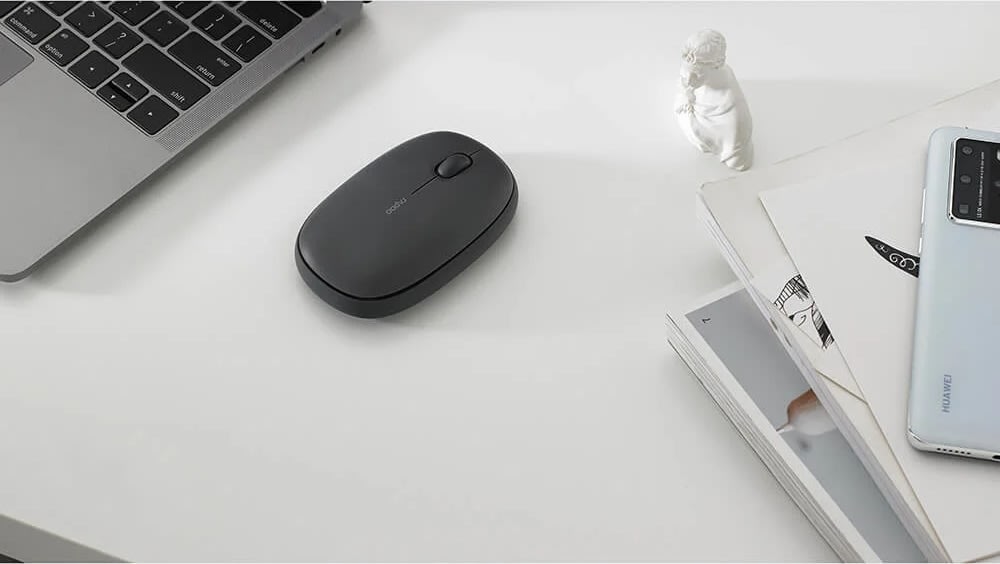 RAPOO Mus M660 tyst, Trådlös, Multi-Mode, Grå
