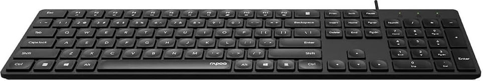 RAPOO Tangentbord NK8020, USB-kabel, svart