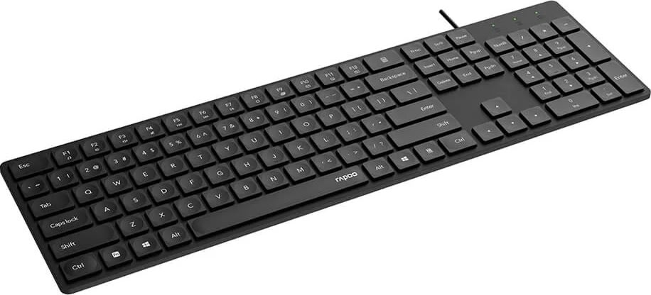 RAPOO Tangentbord NK8020, USB-kabel, svart