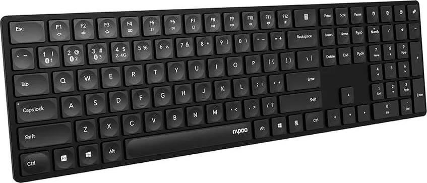 RAPOO Tangentbord E8020 MultiMode, Trådlöst, smalt
