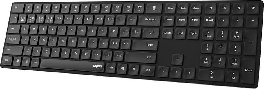 RAPOO Tangentbord E8020 MultiMode, Trådlöst, smalt