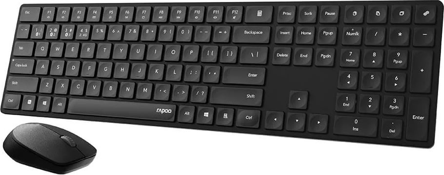 RAPOO Tangentbord/Mus 8020M, Multi-Mode, Trådlös