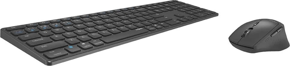 RAPOO Tangentbord/Mus 9800M, Trådlös, Multi-Mode