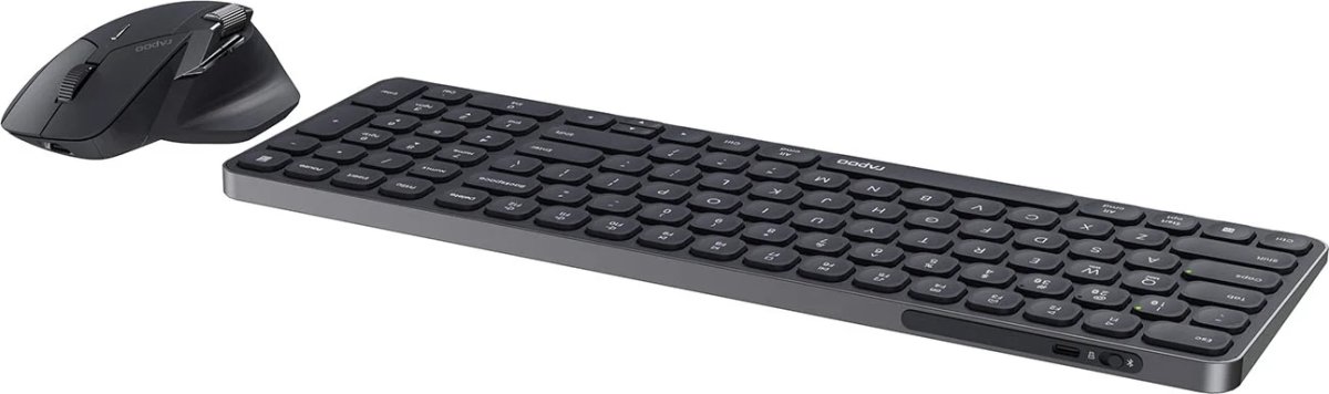 RAPOO Tangentbord/Mus 9760M, Trådlös, Multi-Mode
