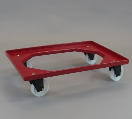 Flexi lagervagn 61x41 cm utan galler, röd