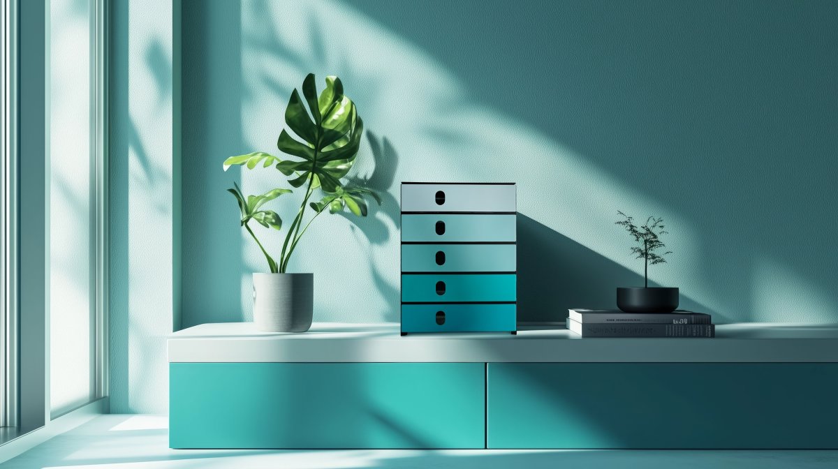 Styroval Pro Lådskåp | 5 lådor | Aqua