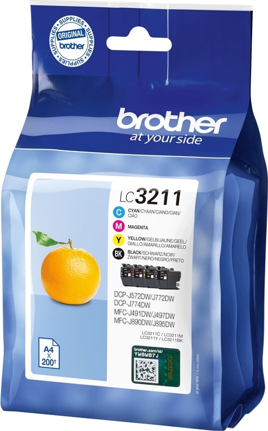 Brother Bläckpatroner, LC3211, Sampack