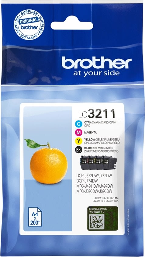 Brother Bläckpatroner, LC3211, Sampack