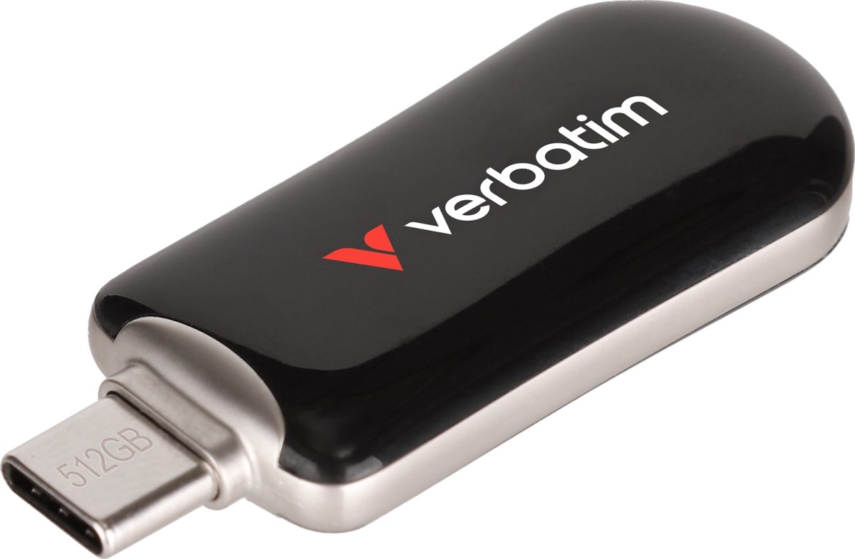 VERBATIM Plectra USB-C Flash Drive, svart - 512GB