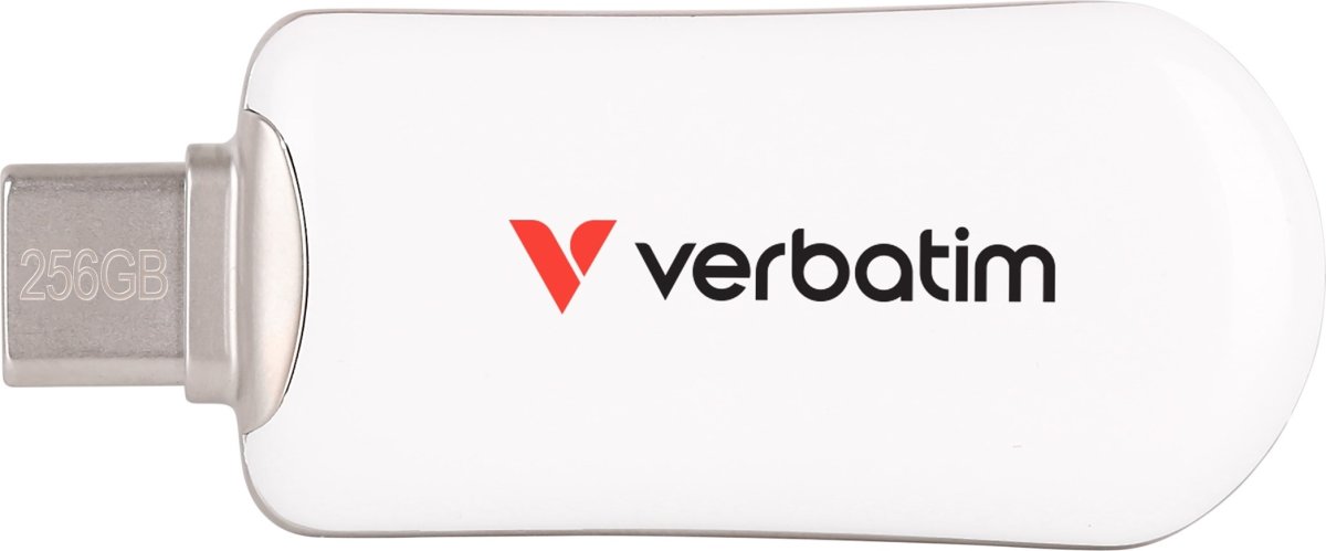 VERBATIM Plectra USB-C Flash Drive, Vit - 256GB