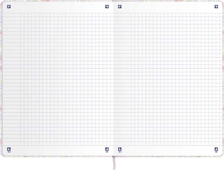 Oxford Floral Anteckningsbok | A5 | Rutad | Ass.