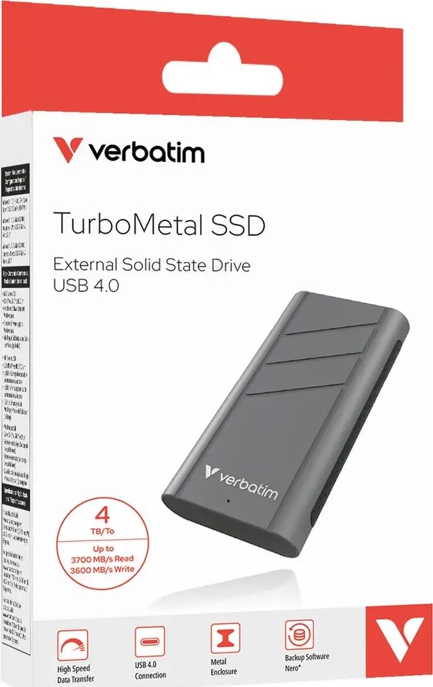 VERBATIM TurboMetal SSD USB 4.0 4TB
