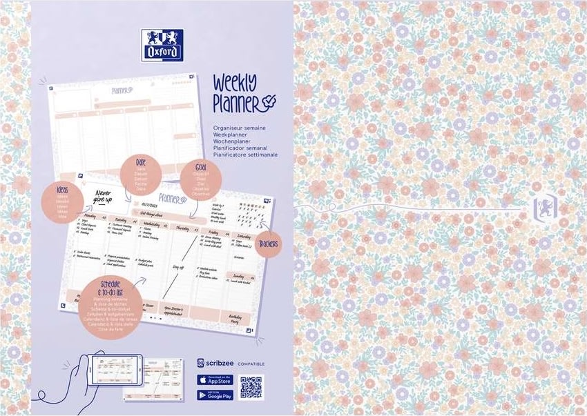 Oxford Floral Weekly Planner | A4
