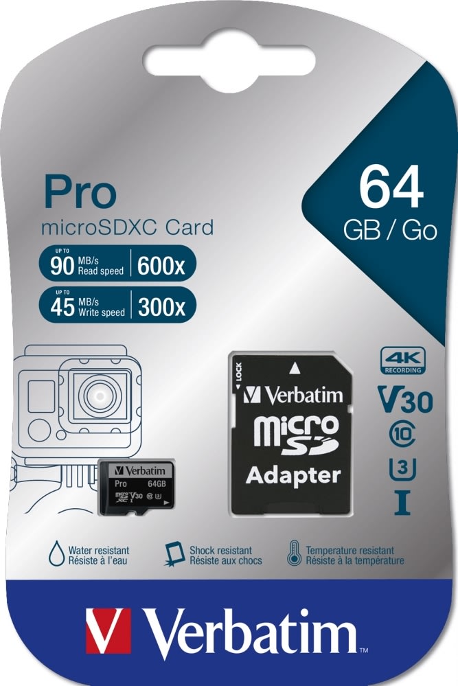 Verbatim Micro SDXC-kort, 512GB - Adapter