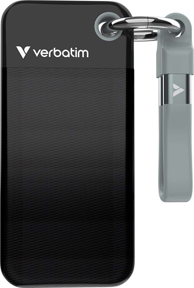 VERBATIM USB 3.2 Gen 2 1TB, SSD, Svart/Grå