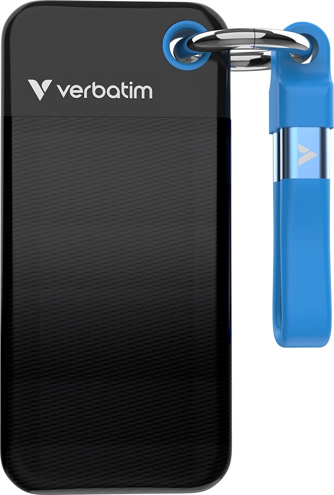 VERBATIM USB 3.2 Gen 2 1TB, SSD, Svart/Blå