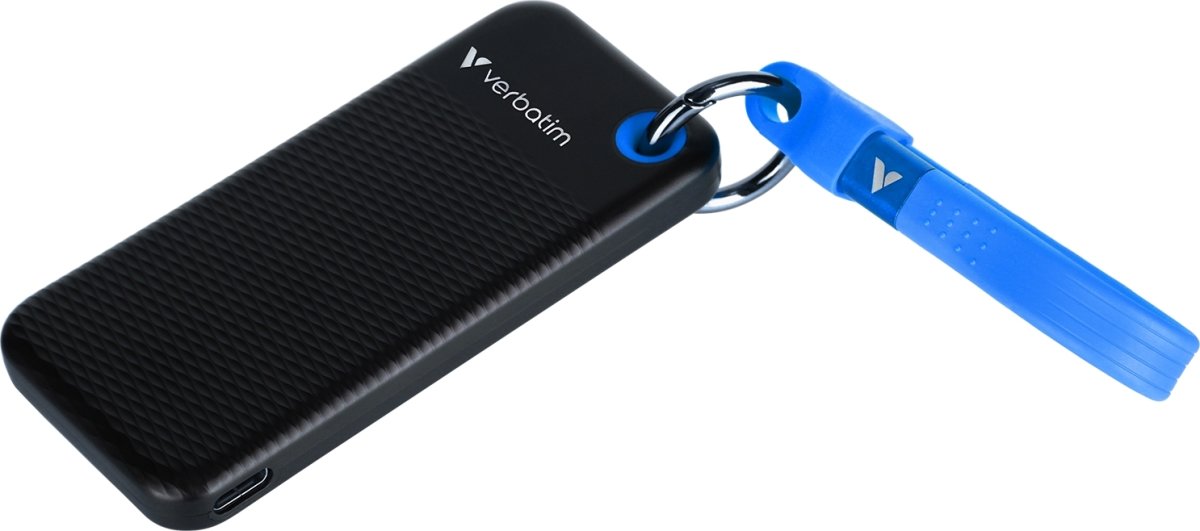 VERBATIM USB 3.2 Gen 2 1TB, SSD, Svart/Blå