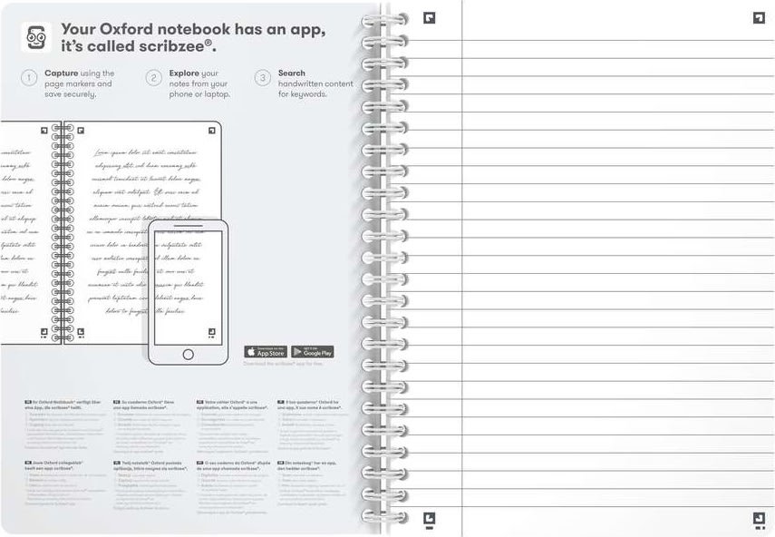 Oxford Romance Spiralbok | A5 | Kvadrat. | Ass.