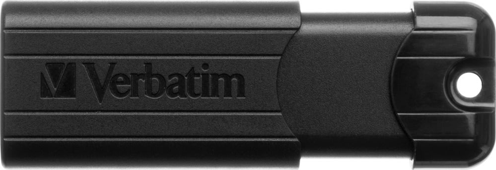 Verbatim USB 3.2, PinStripe 64GB, Svart