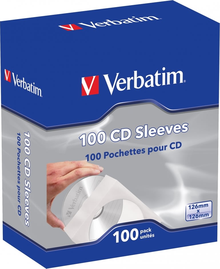 Verbatim CD Pappersomslag, 100-pack