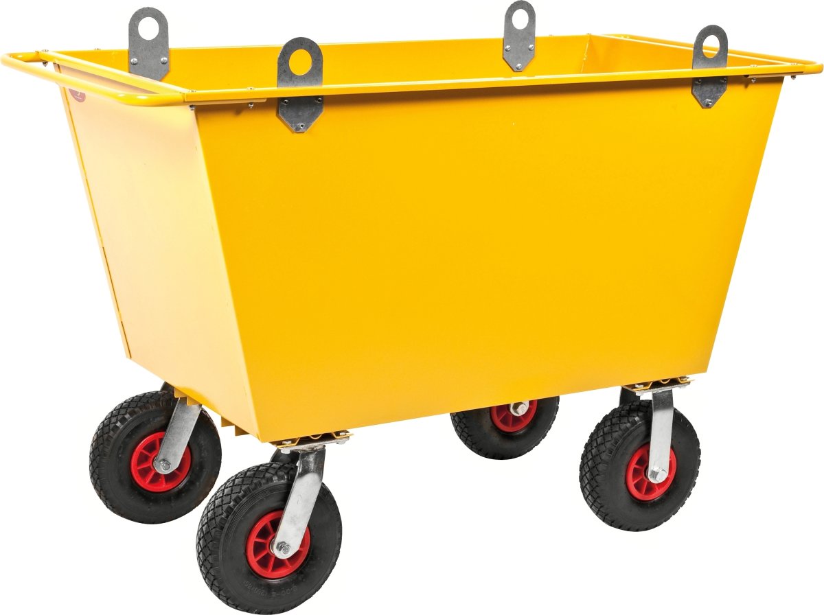 Fodervagn med lyftöglor, 300 liter, luftgummihjul