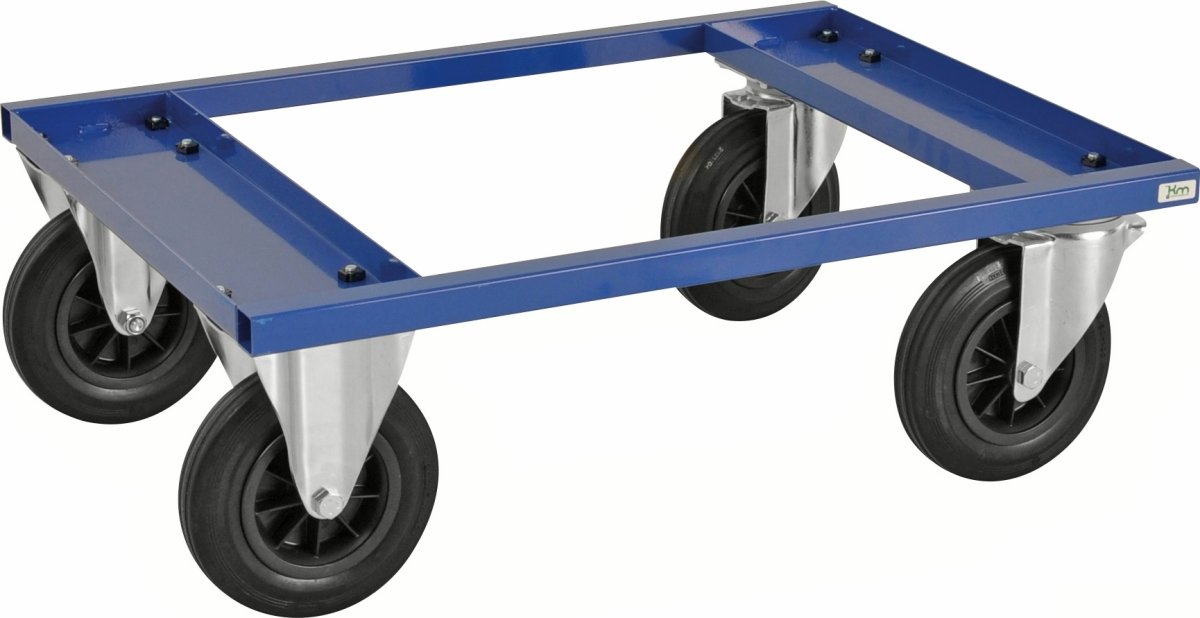 Pallyftare Låg m/broms, Halvpall, Blå