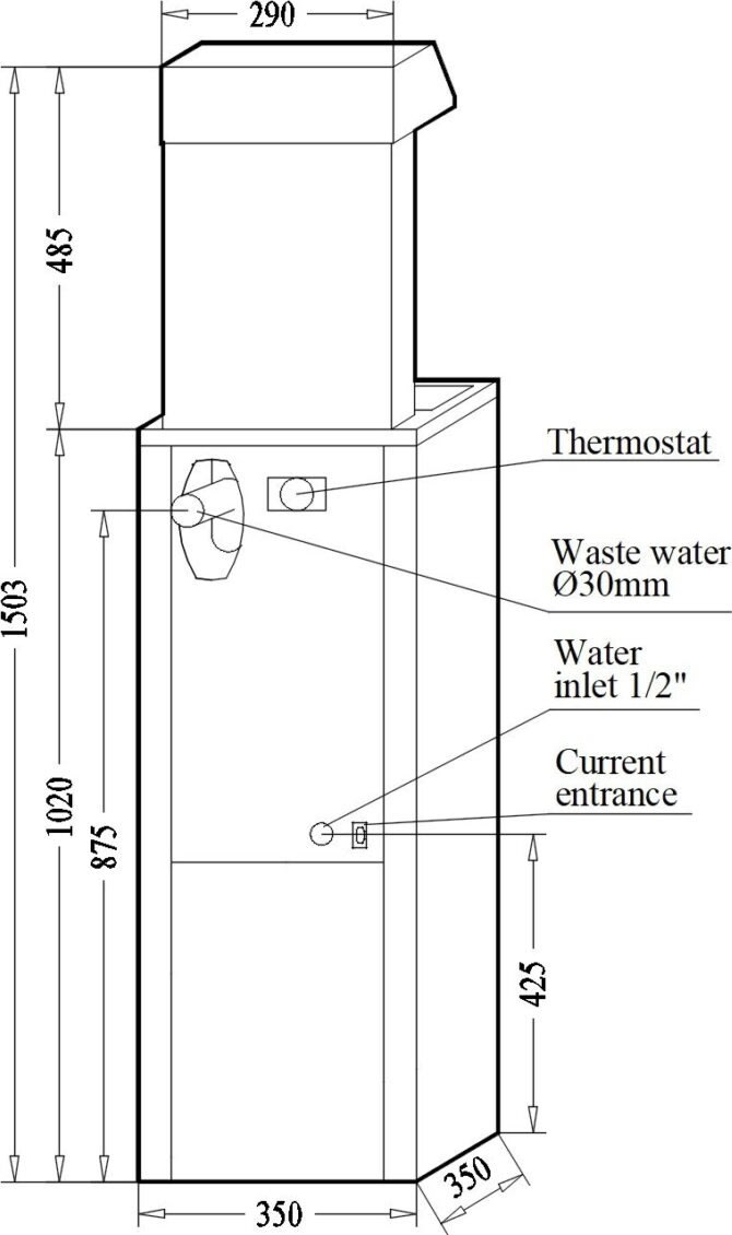 Canaletas A-8PE Vattenkylare med fotpedal