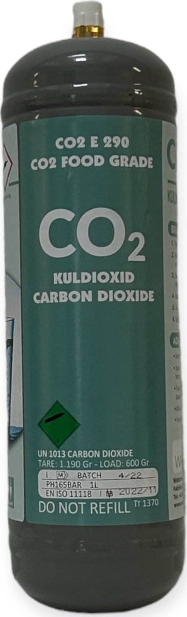 Waterrex CO2-tryckregulator, 600 & 1200 gram