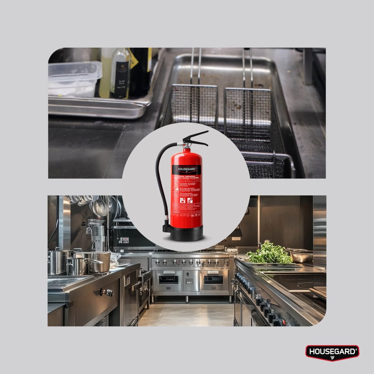 Housegard fettbrandsläckare, 6L, FFE6HR-C, röd