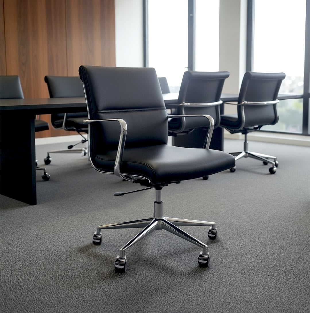 Elva konferensstol, svart/krom