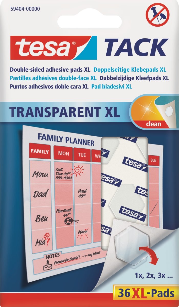 tesa Tack dubbelsidiga kuddar | XL | 36 st.