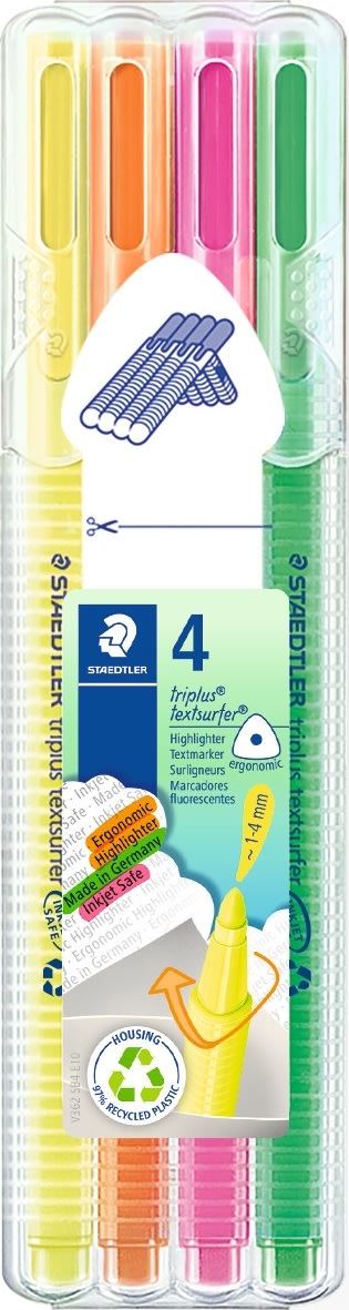 Staedtler Triplus Highlighter | 4 färger
