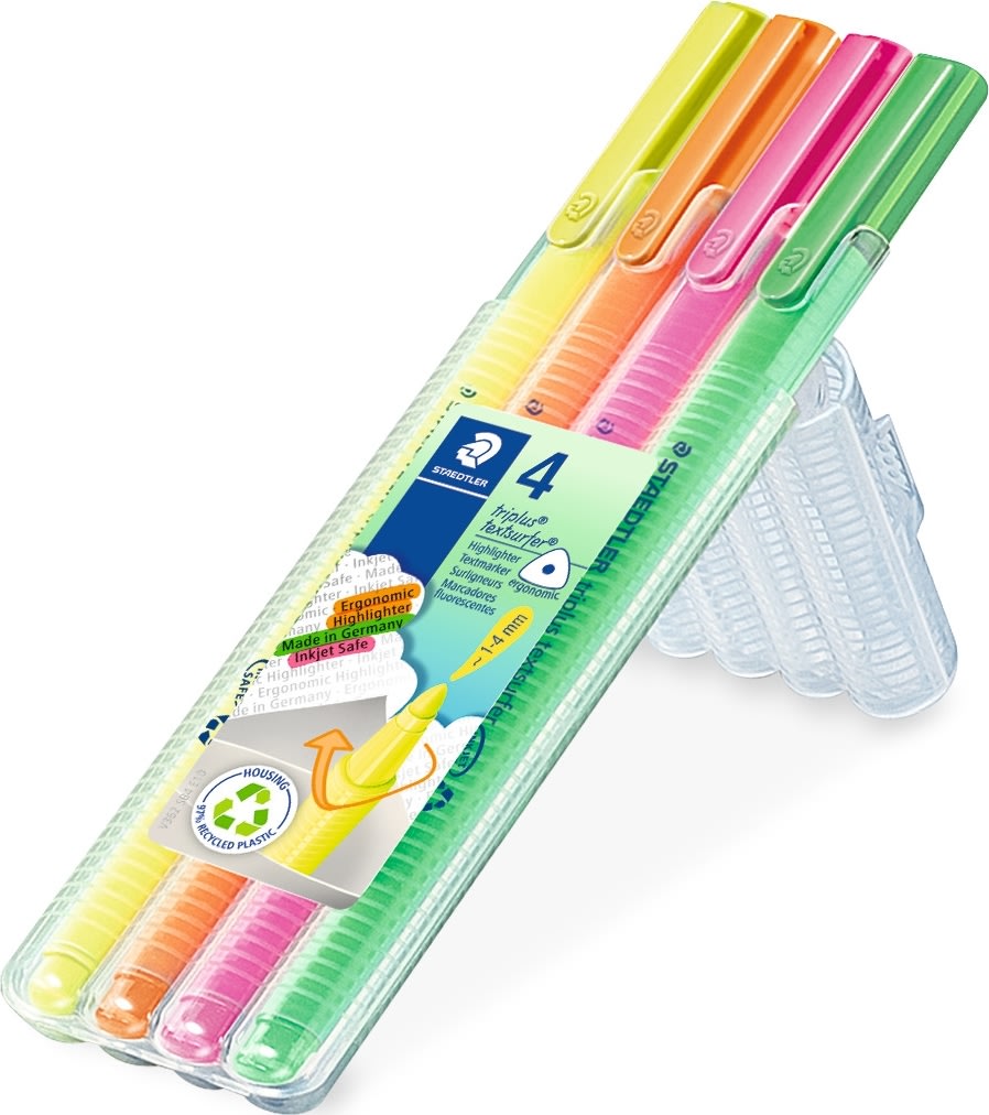 Staedtler Triplus Highlighter | 4 färger