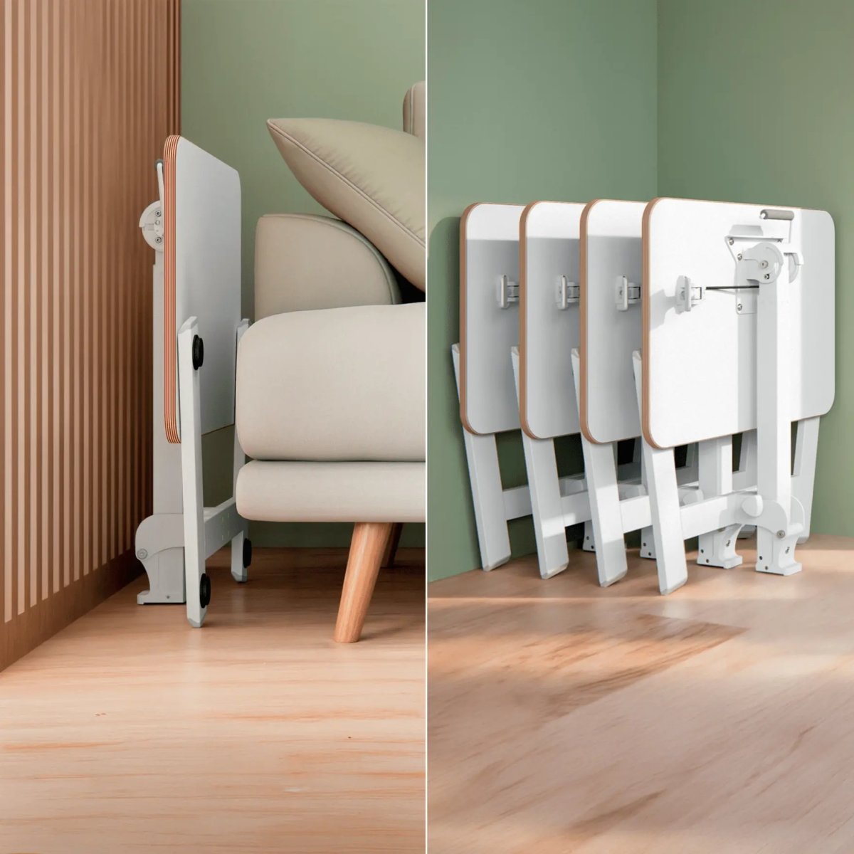 Leitz Ergo hopfällbart höj- och sänkbart bord, vit