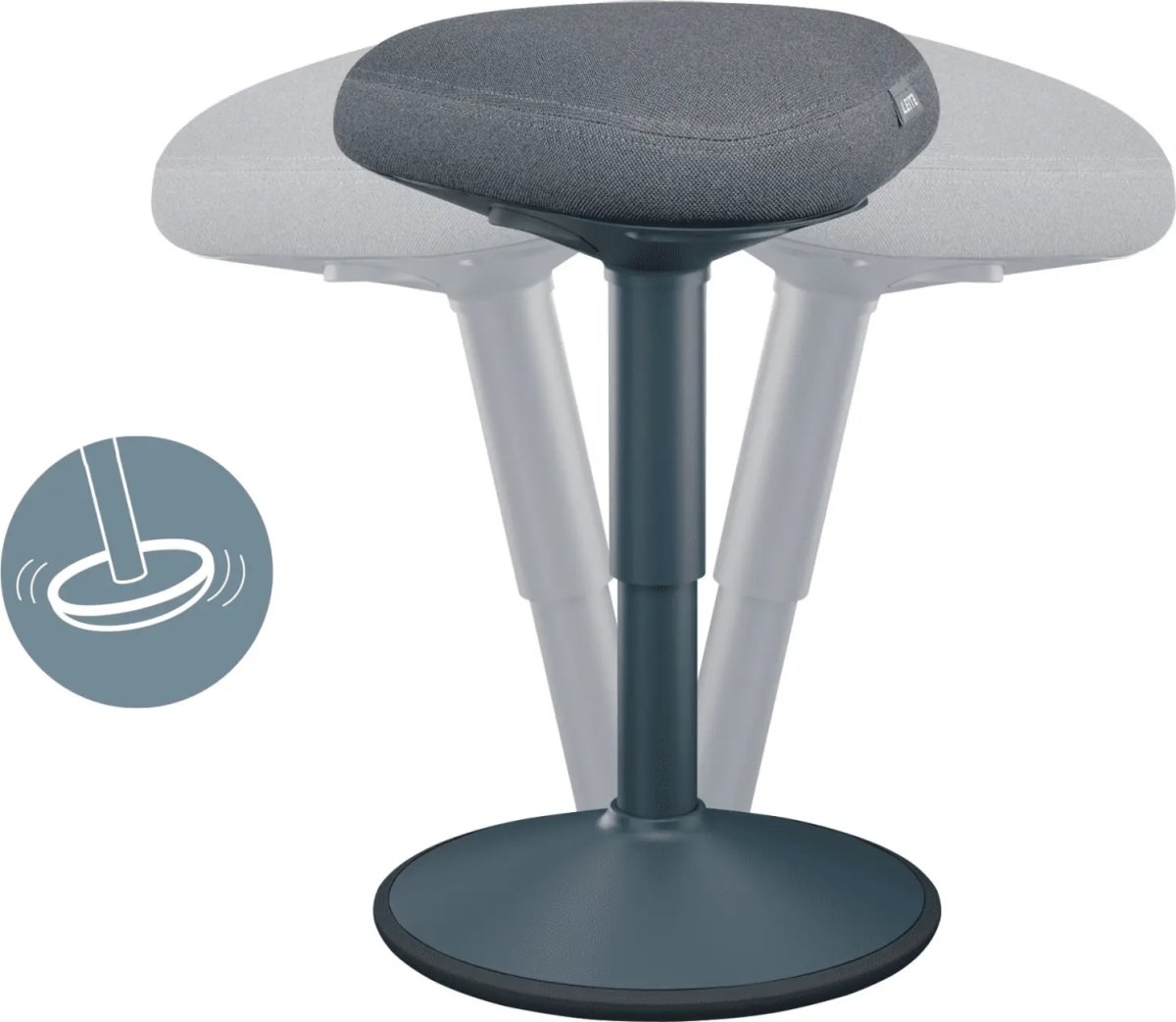 Leitz Ergo Active balansstol, mörkgrå
