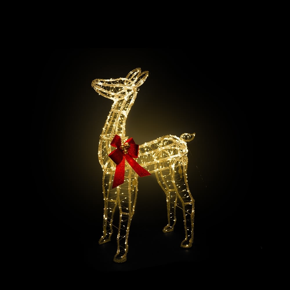 Lysande Ren med 560 LED, H95 cm