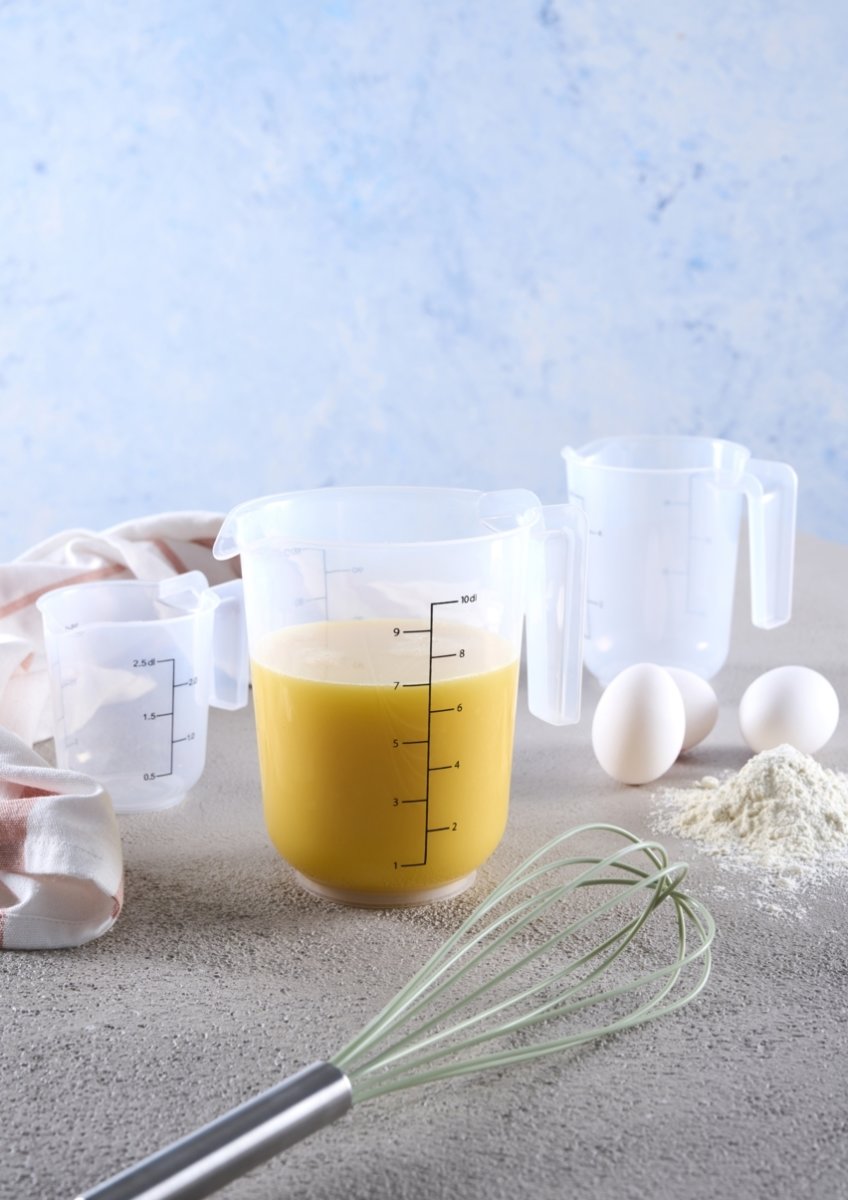 Day Måttkannor, klar plast, 0,25+0,5+1L