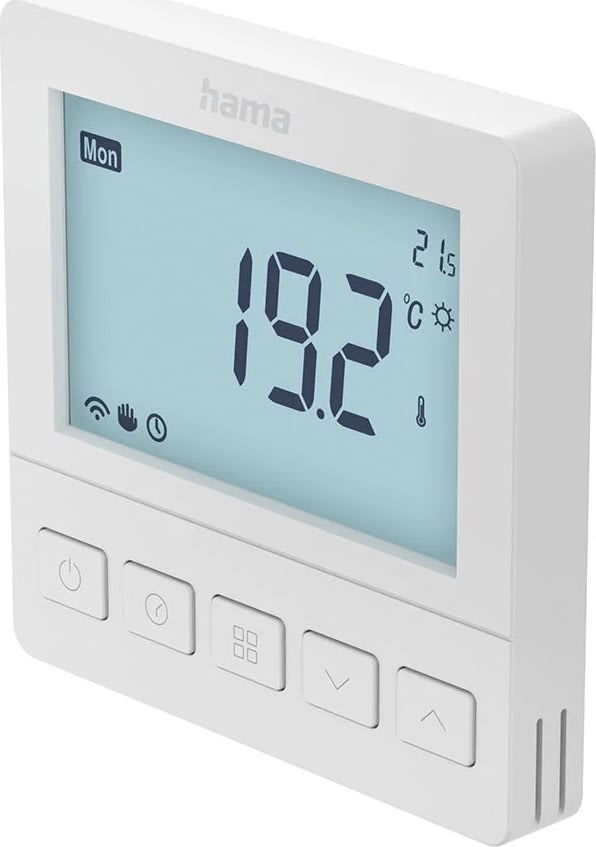 HAMA Termostat, golvvärme Display, vit
