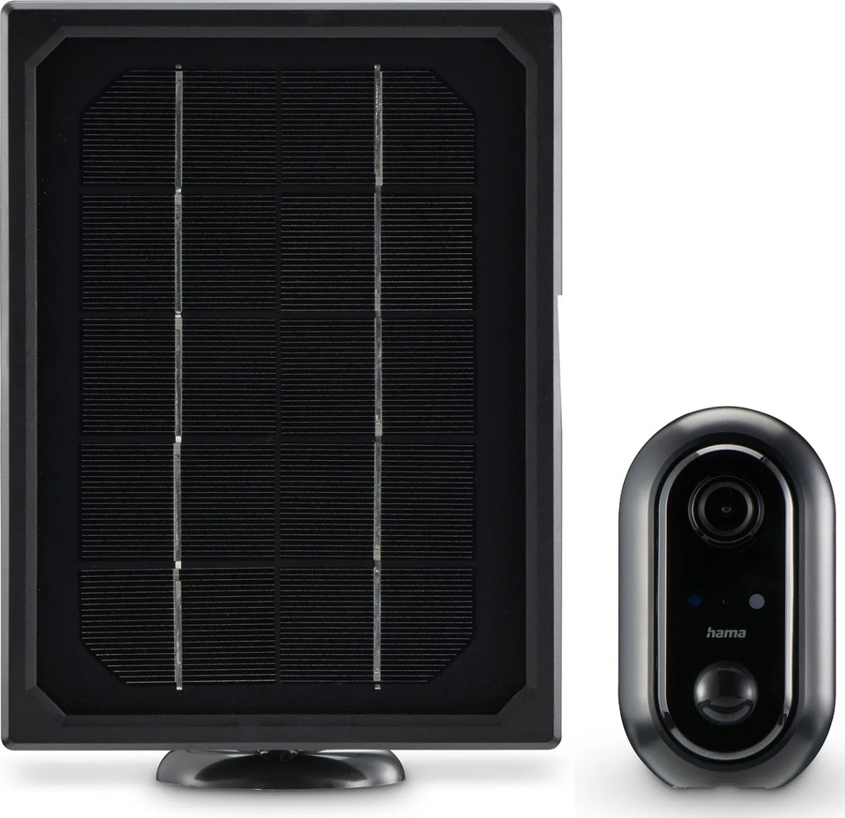 HAMA Övervakningskamera, utomhus, solcell, svart
