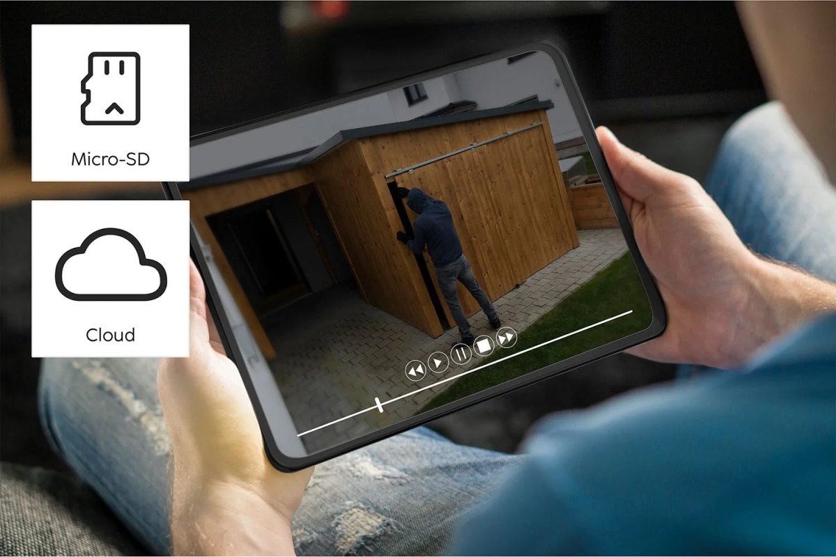 HAMA Övervakningskamera, utomhus, solcell, svart