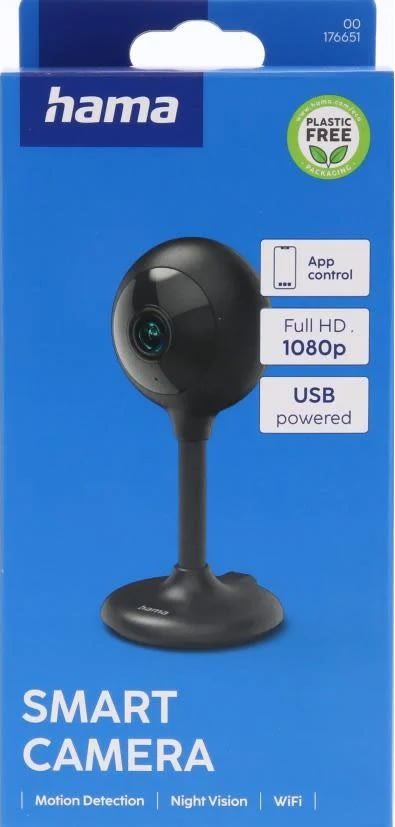 HAMA Övervakningskamera, inomhus, svart