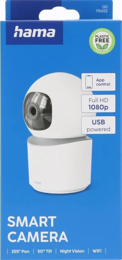 HAMA Övervakningskamera, inomhus, vridbar, vit