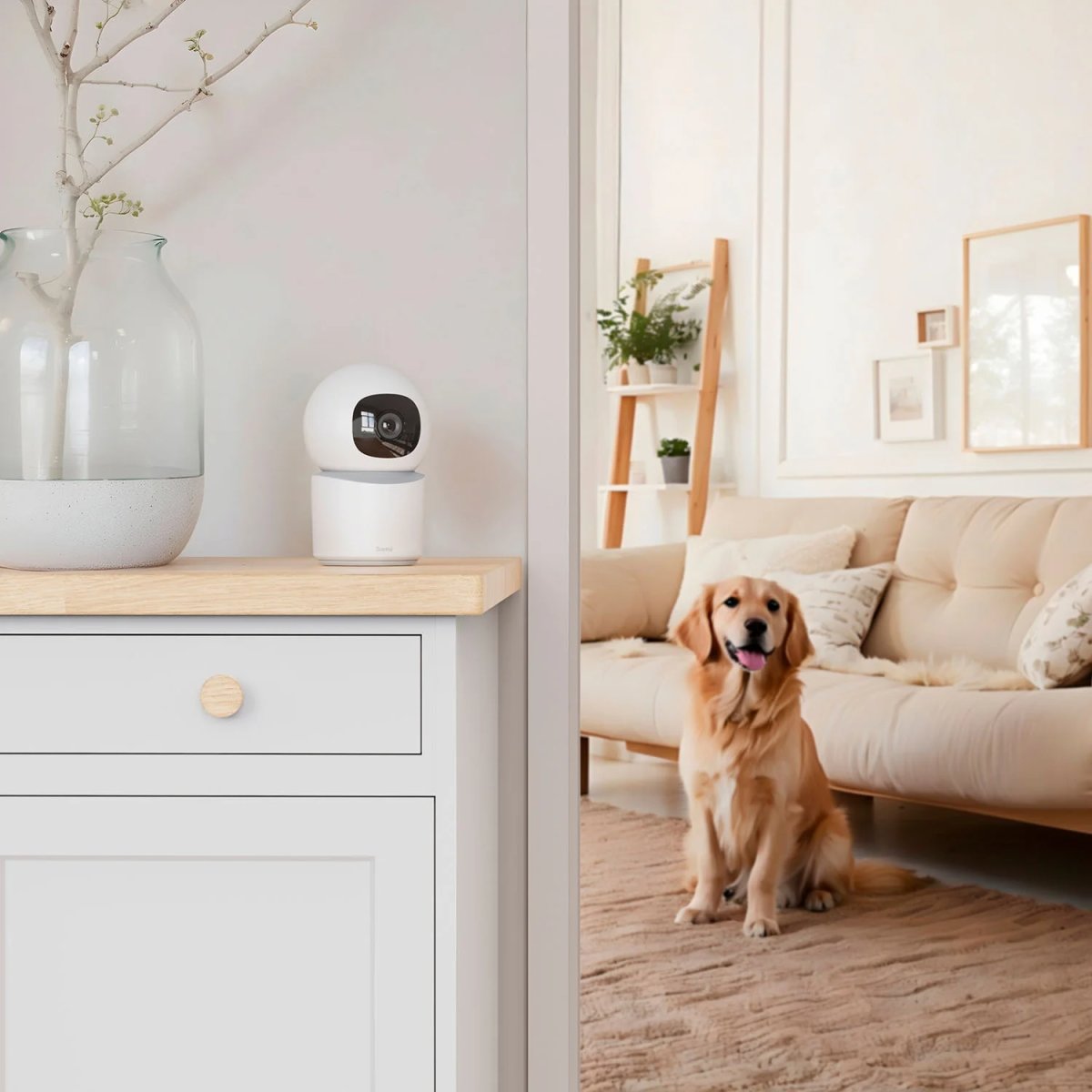 HAMA Övervakningskamera, inomhus, vridbar, vit